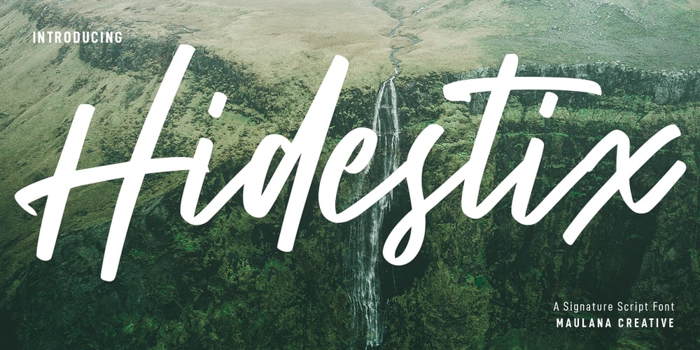 Hidestix font