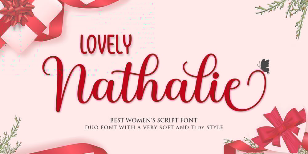 Lovely Nathalie Script Duo font