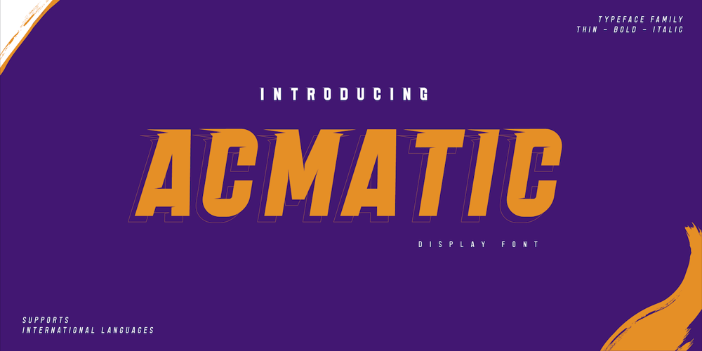 Acmatic font