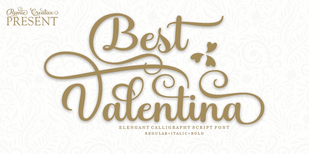 Best Valentina font