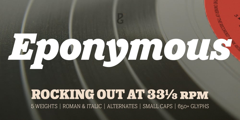 Eponymous font