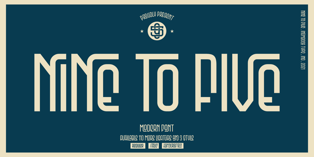 Nine To FIve font