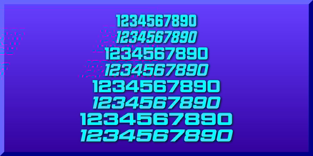 Sport Numbers font