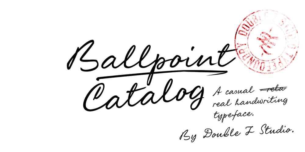 Ballpoint Catalog font