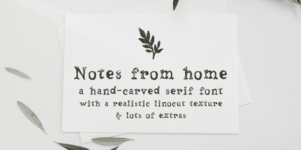 Notes From Home font