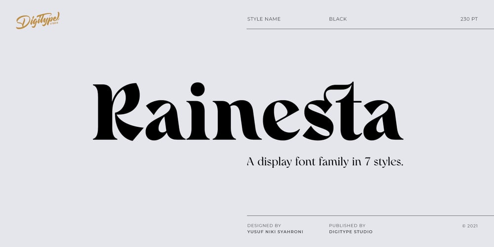 Rainesta font