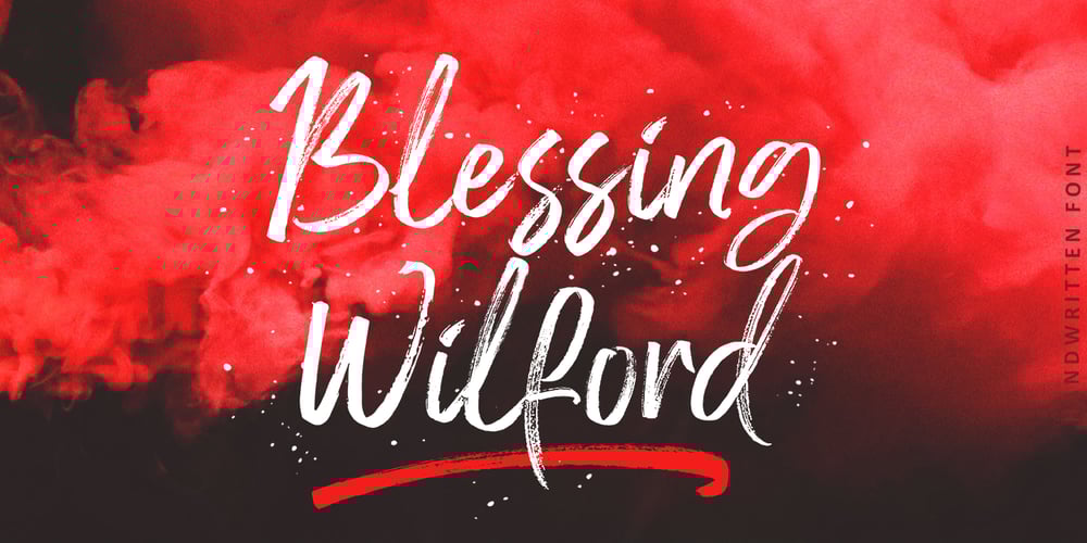 Blessing Wilford Brush font