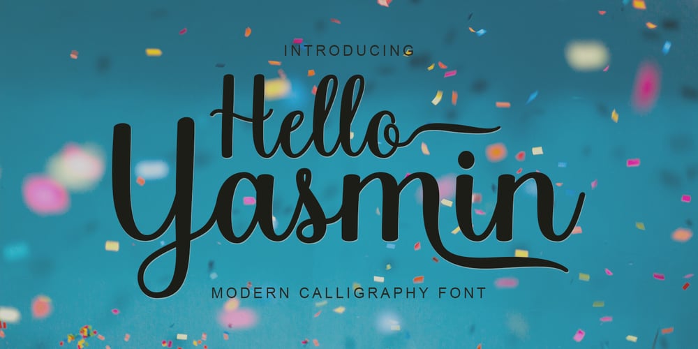 Hello Yasmin font