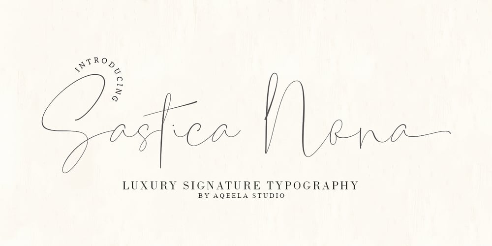 Sastica Nora font