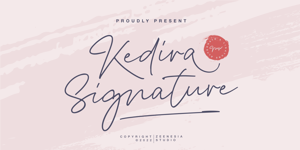 Kedira Signature font