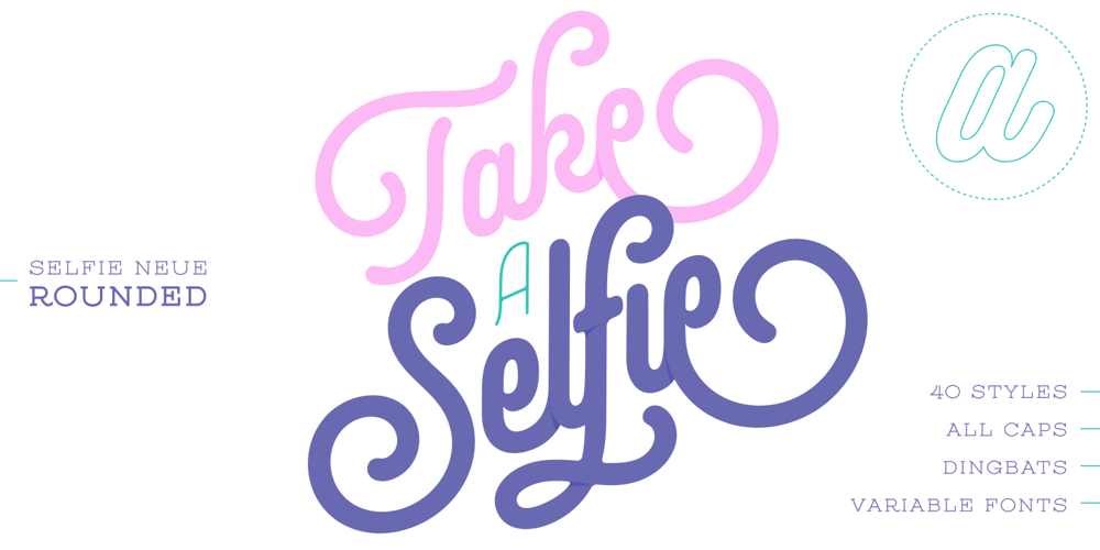 Selfie Neue Rounded font
