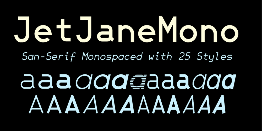JetJaneMono font