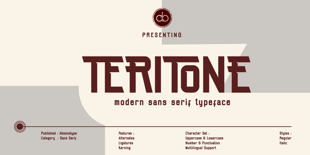 Teritone font