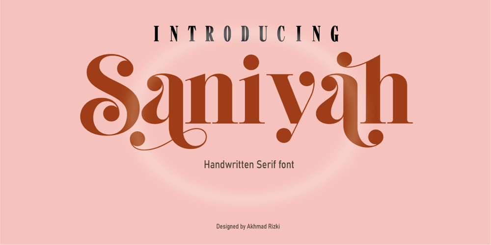 Saniyah font