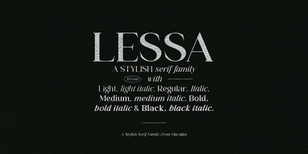Lessa Serif Font font