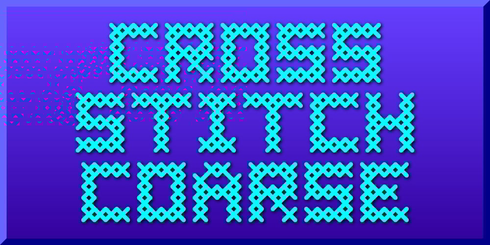 Cross Stitch Coarse font