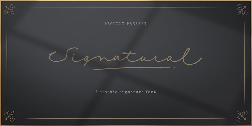 Signatural font