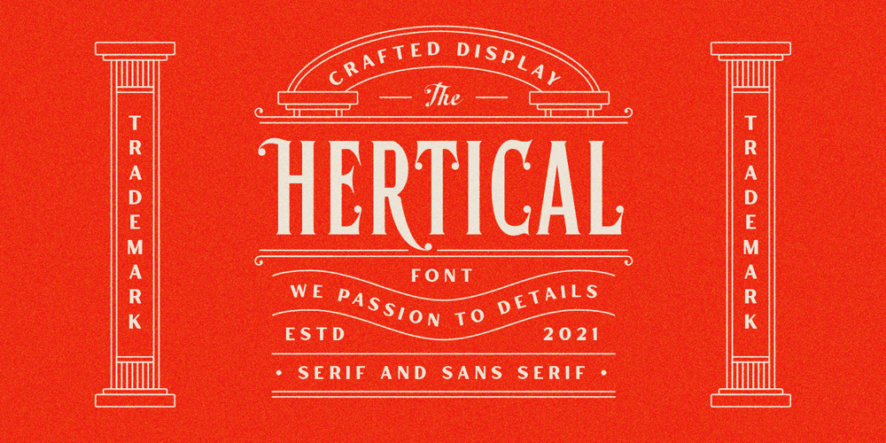 Hertical font