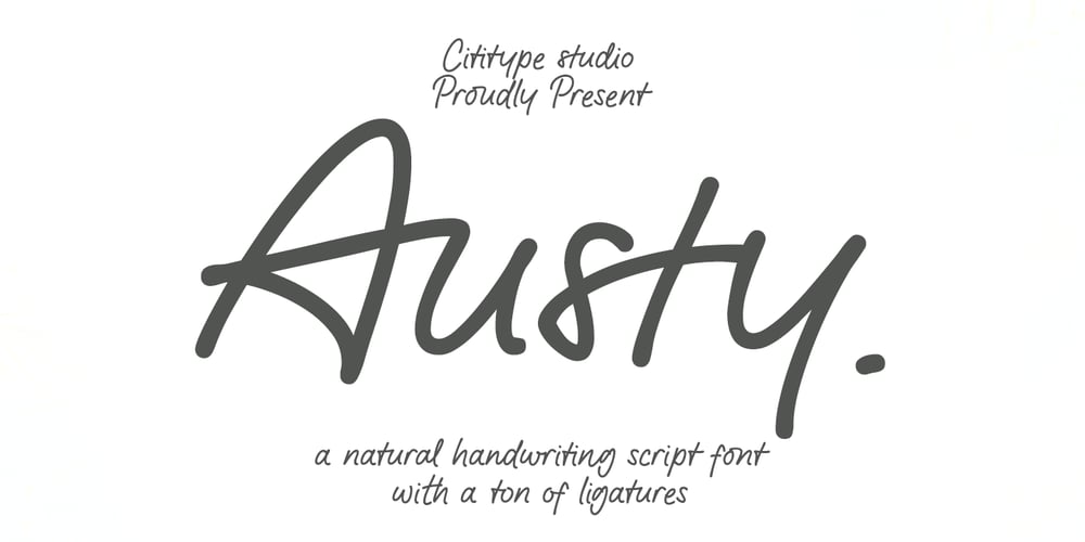 Austy font