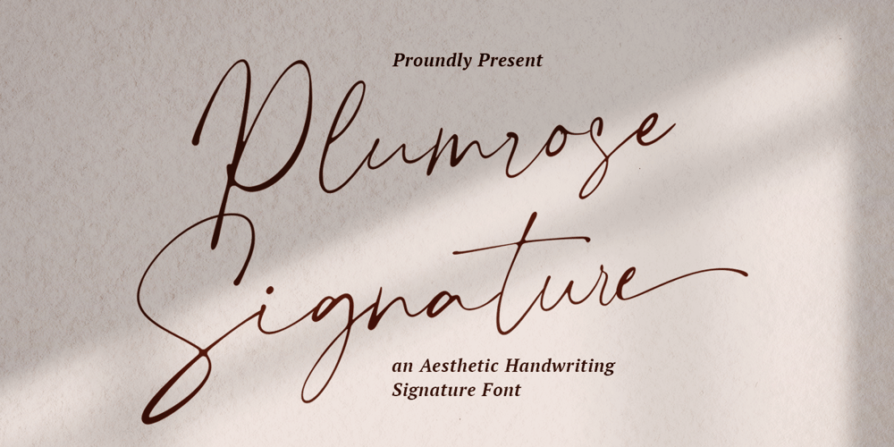 Plumrose Signature font