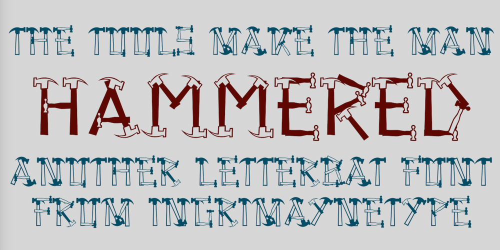Hammered font