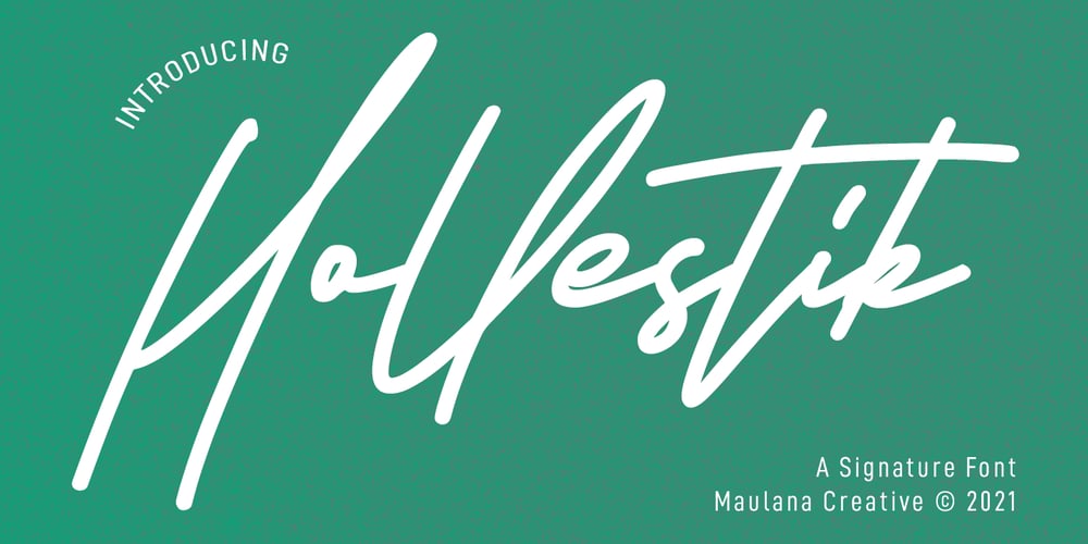 Hollestik font