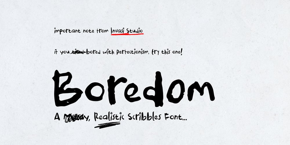 Boredom font