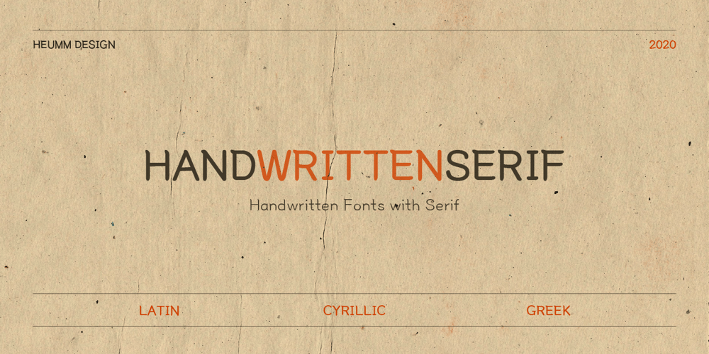 HU Hand Serif font