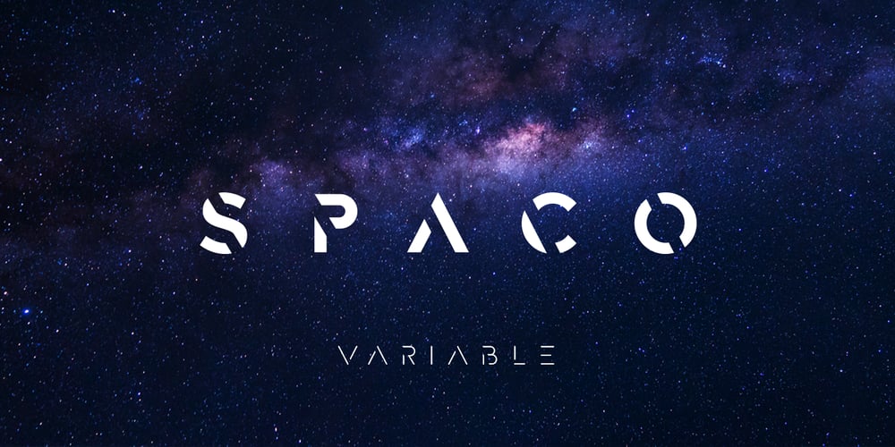 Spaco Stencil SC font