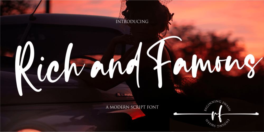 Rich and Famous font