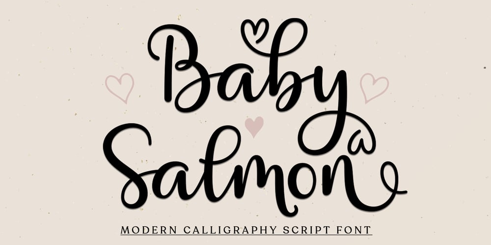 Baby Salmon Script font