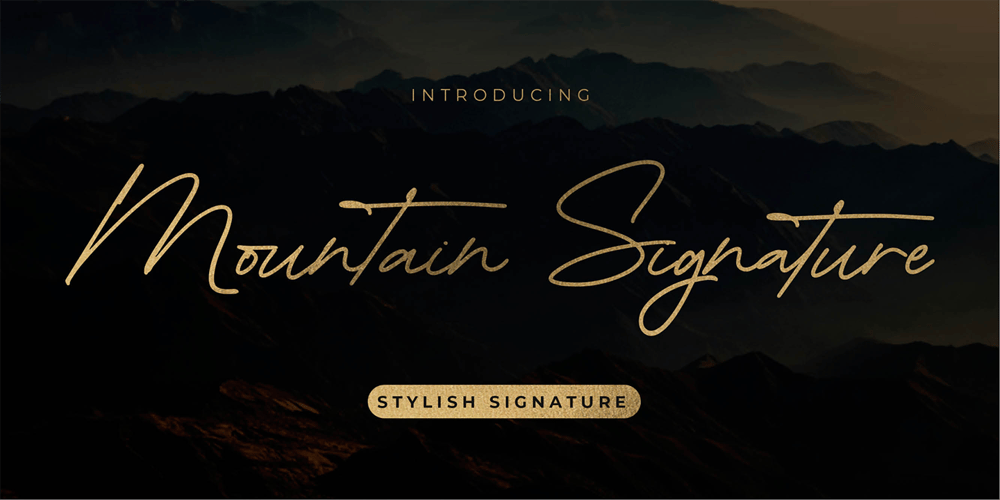 Mountain Signature font