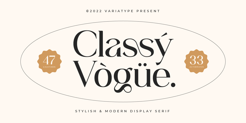 Classy Vogue font