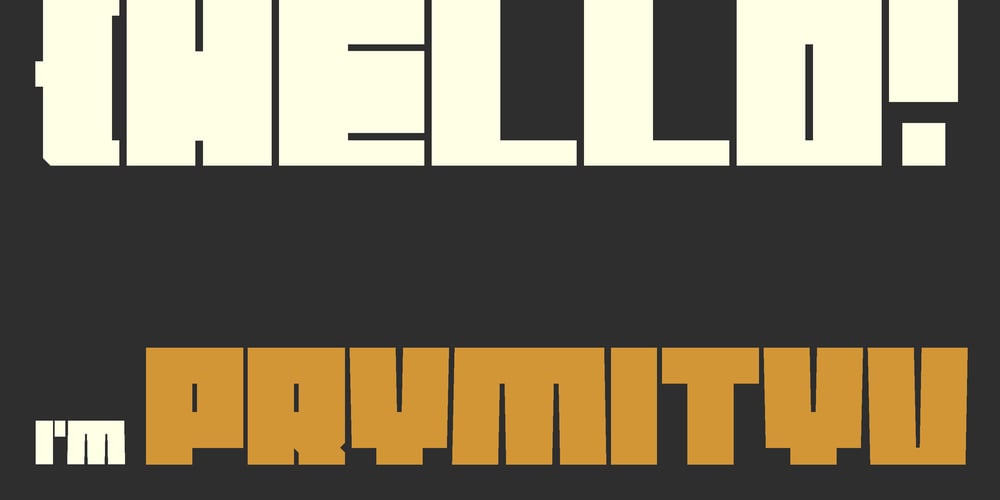 Prymityv font