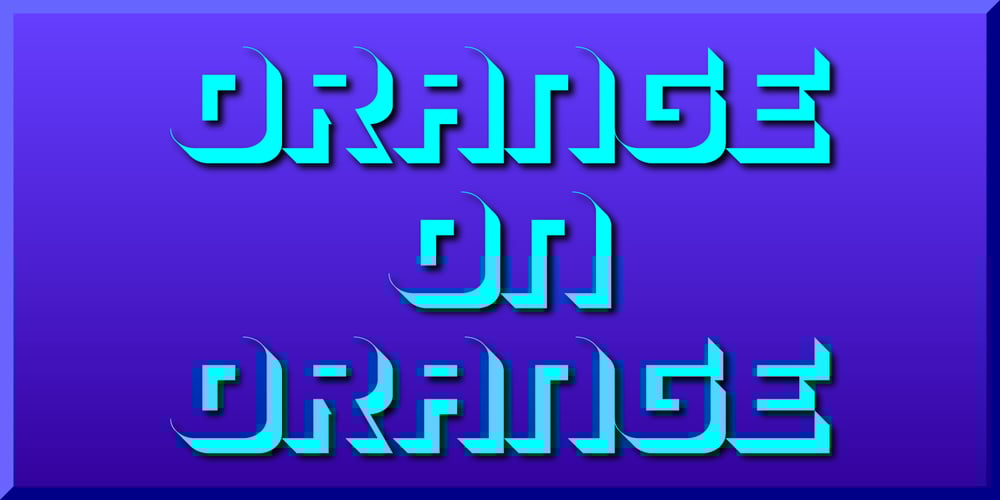 Orange On Orange font