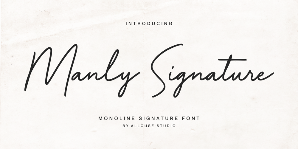 Manly Signature font