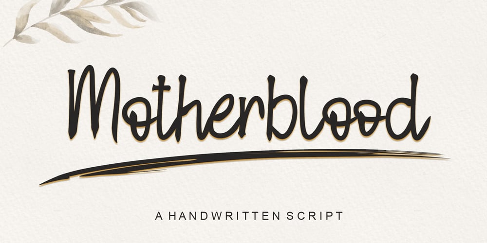 Motherblood font