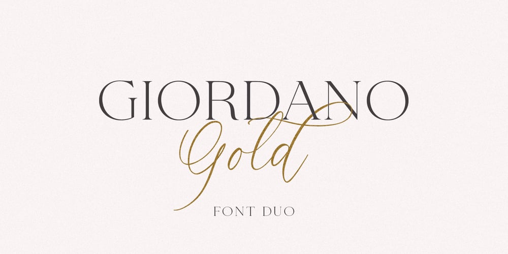 Giordano Gold font
