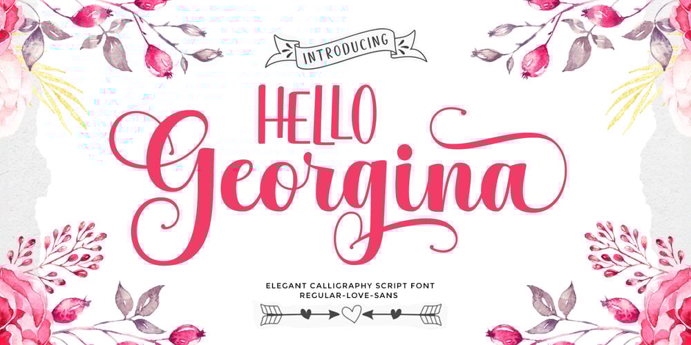 Hello Georgina Script font