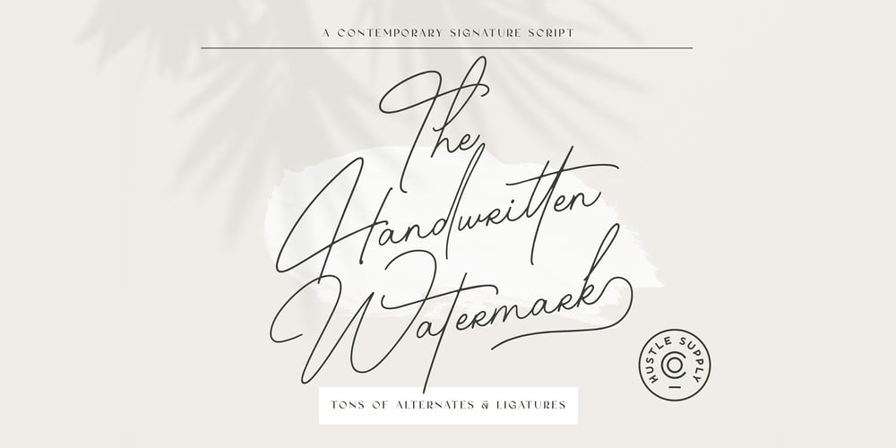 The Handwritten Watermark font