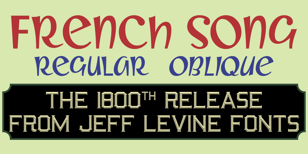 French Song JNL font