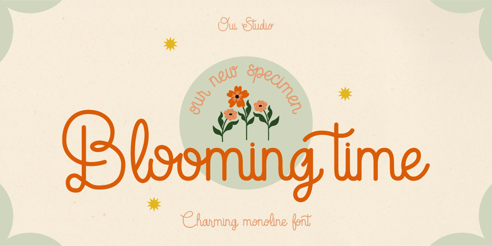 Blooming Time font