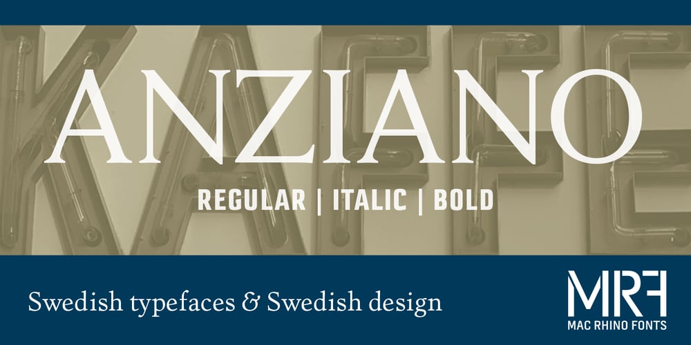 Anziano Pro font