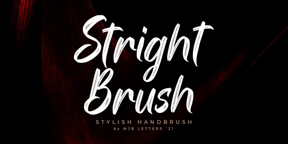 Stright Brush font