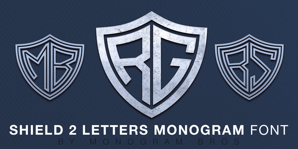 Shield 2 Letters Monogram font