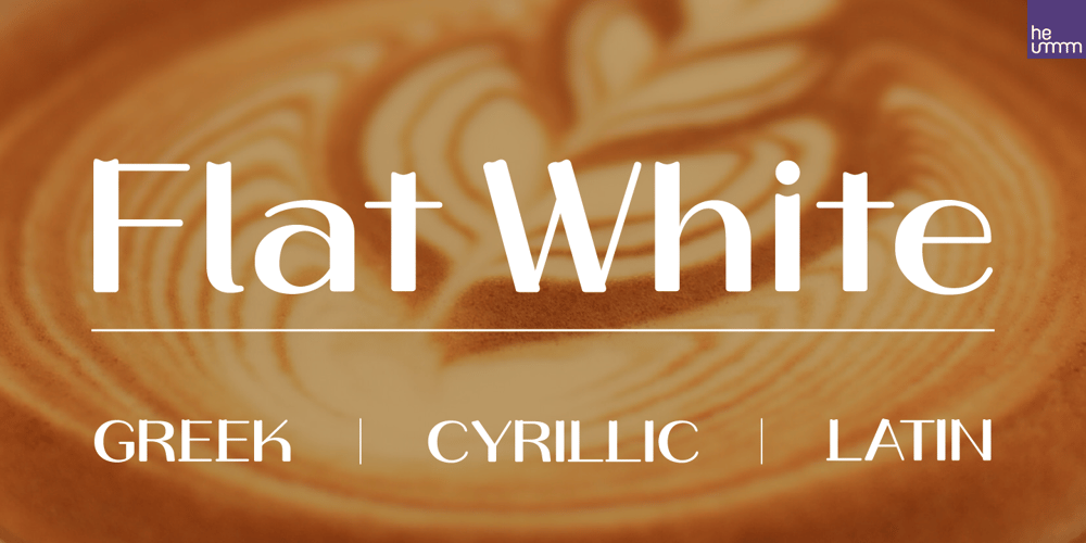 HU Flat White font