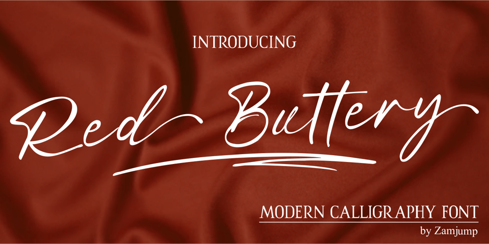 Red Buttery font