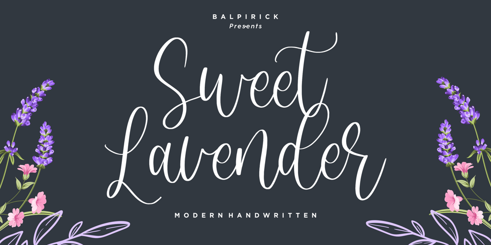 Sweet Lavender font