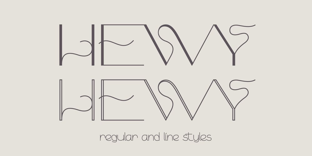 Hewy font