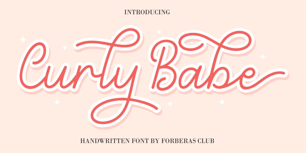 Curly Babe font